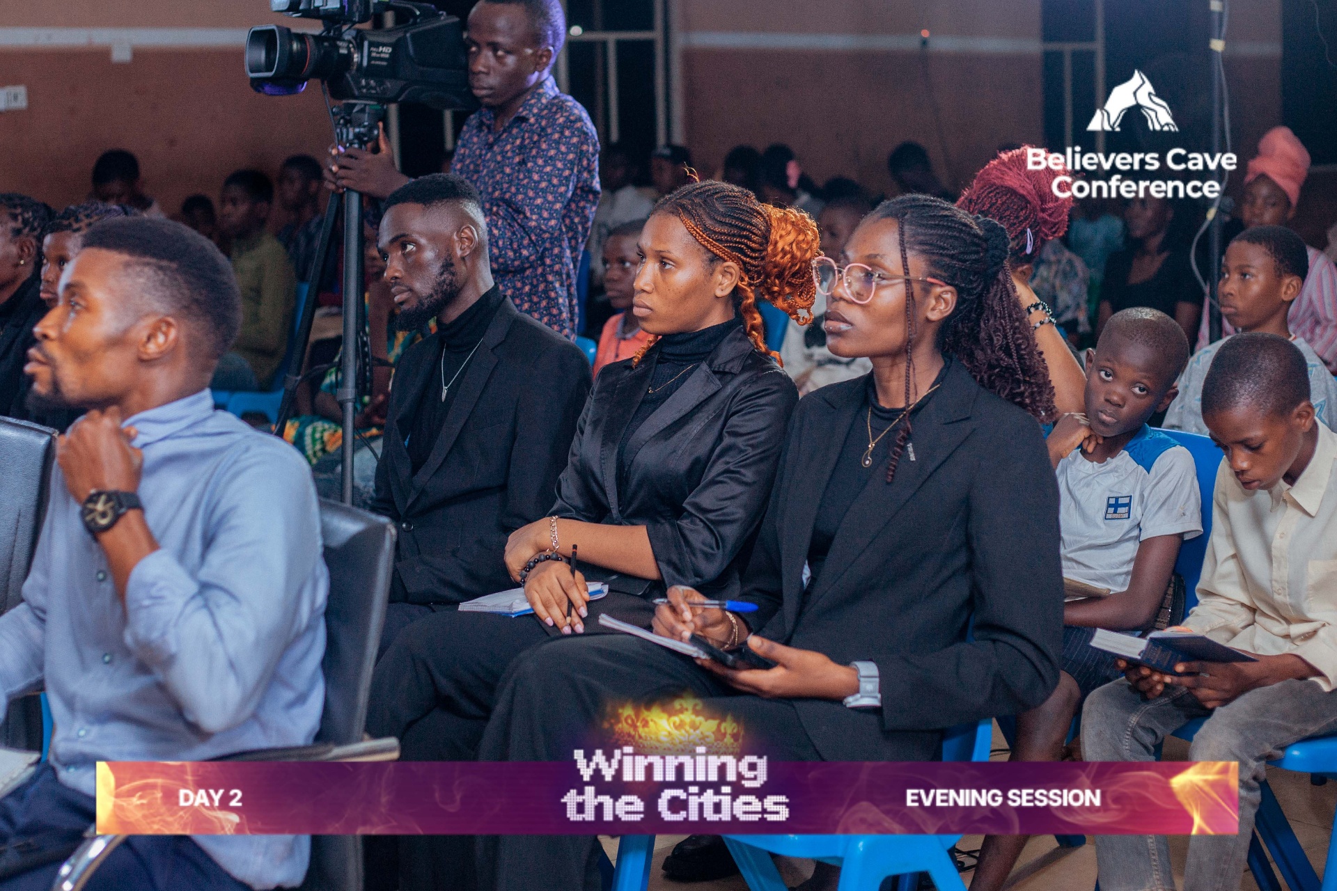 Attendees in the evening session